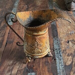 Vintage Ornate Metal Pitcher